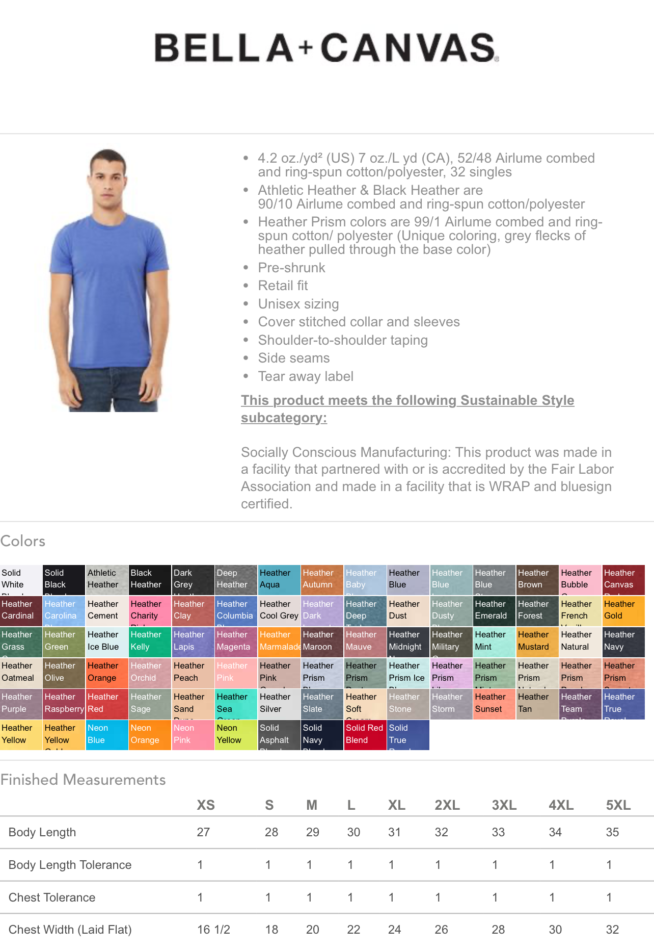 Bella Canvas CVC T-shirt - 3001CVC