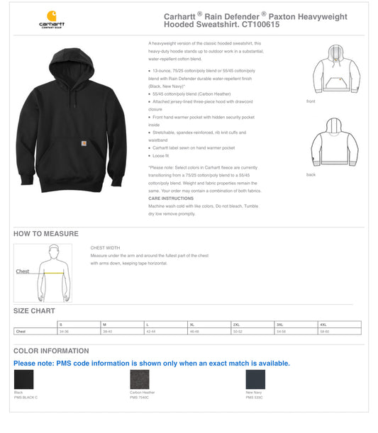 Carhartt ® Rain Defender ® Paxton Heavyweight Hooded Sweatshirt - CT100615