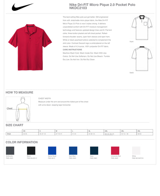 Nike Dri-FIT Micro Pique 2.0 Pocket Polo - NKDC2103
